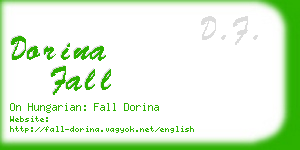 dorina fall business card